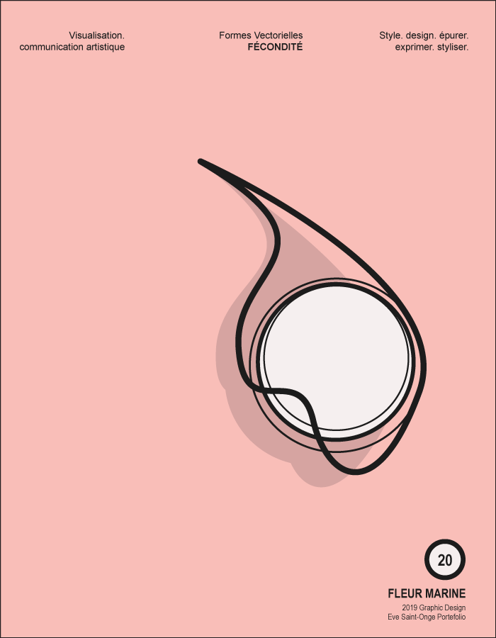 Structure vectorielle créée par Fleur Marine sur fond rose dénote un ovule ou embryon - Fertility